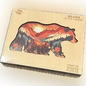 Bears in the Forest Creative Wooden Art Puzzle | Creative Gift | NWT